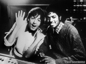 Paul McCartney and Michael Jackson in 1983. McCartney said Jackson will be missed.