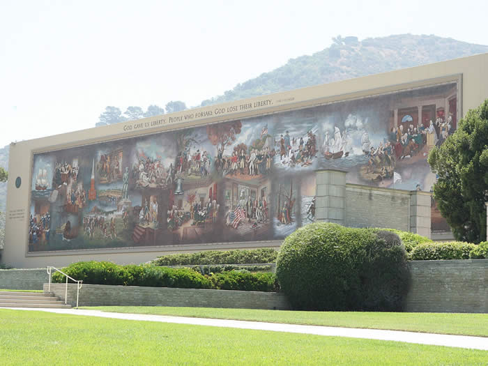 A view inside Forest Lawn cemetery.